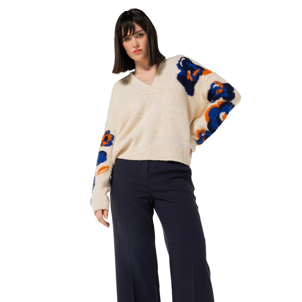 Caroline-Biss-Pullover-V-Ausschnitt-Damen-Multi-4263-29